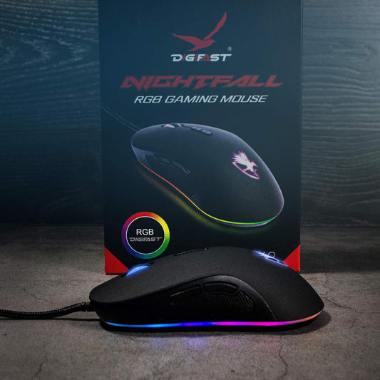 Nightfall NF24 RGB Backlit Gaming Mouse, 8 Programmable Buttons NEW