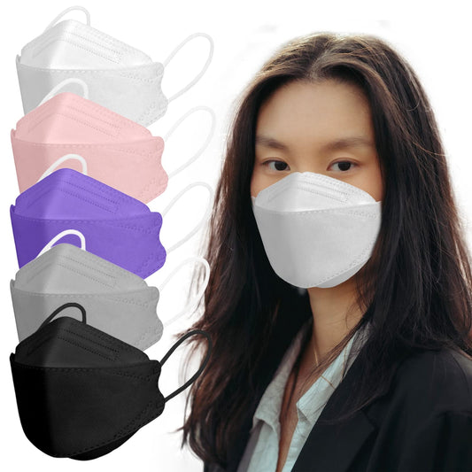 KF94 Face Masks 50 Pcs Multicolored Mask for Teens and Adults 4 Layer Protection