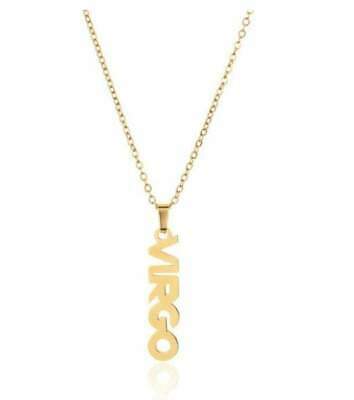 Stainless Steel Gold/Silver Zodiac Constellation Necklace (Virgo, Gold)