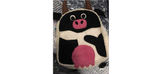 Cow Themed Back Bag Toddler Size New