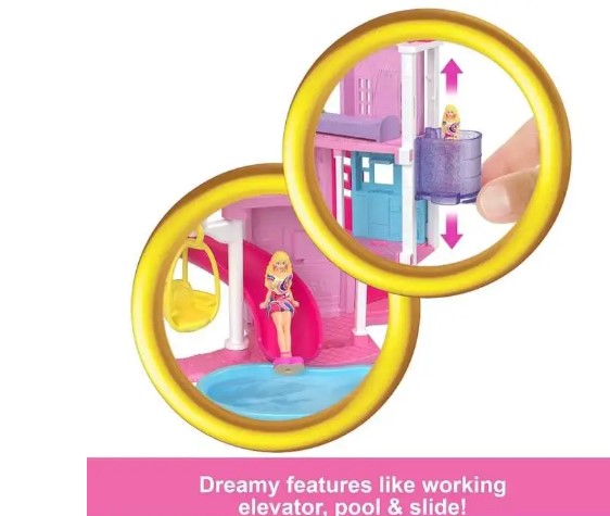 Barbie Mini BarbieLand Doll House Sets, Mini Dreamhouse Surprise Doll- New