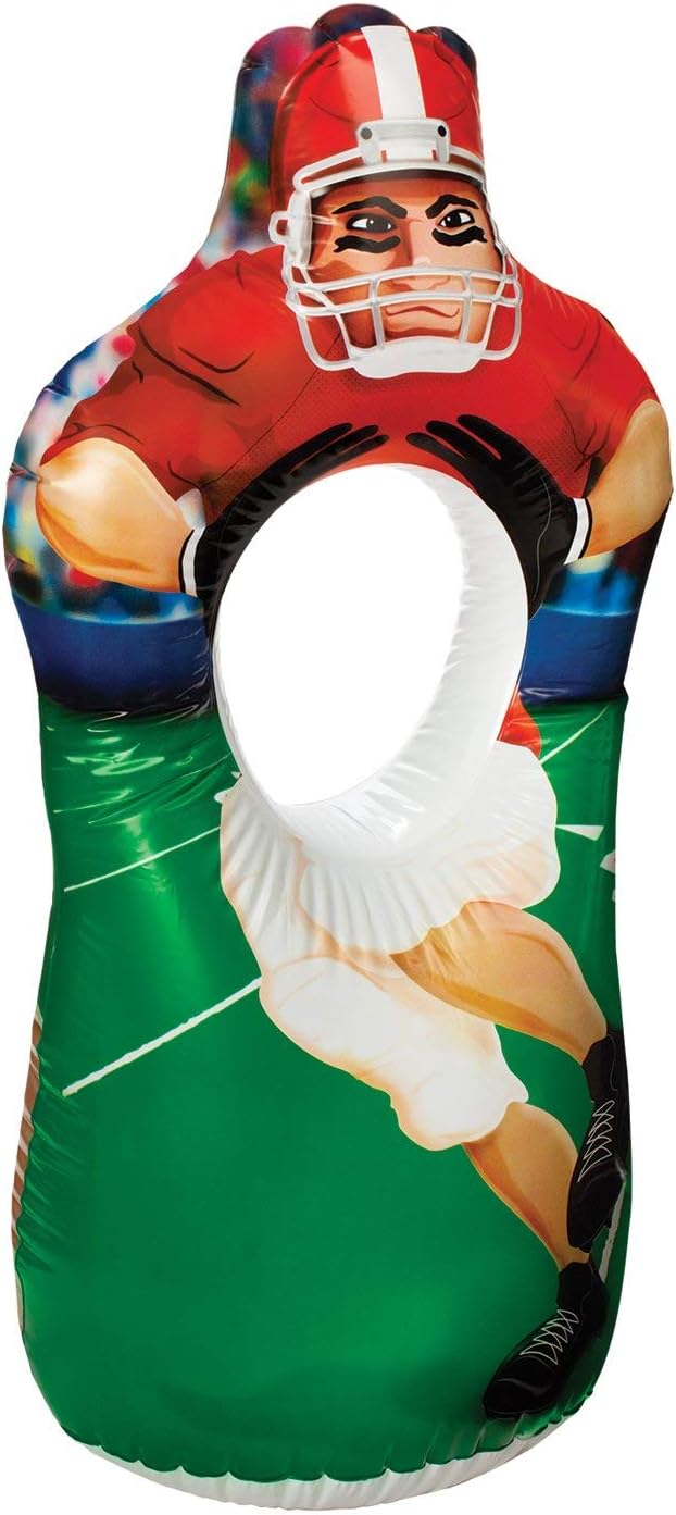 Inflatable Sports Toss Game-Football and Baseball, Multicolor- New