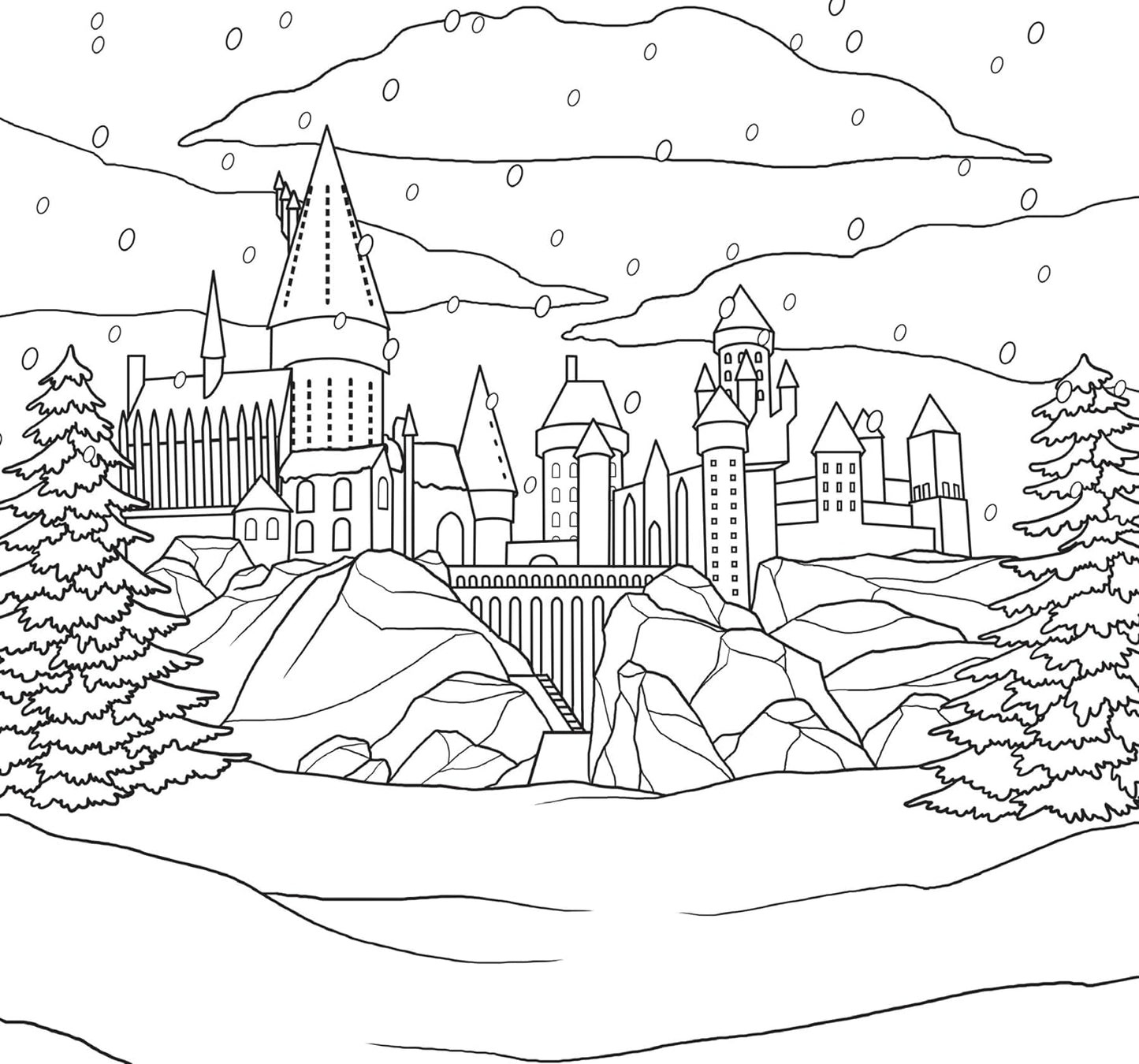 Harry Potter: Winter at Hogwarts: A Magical Coloring Set