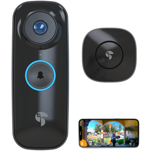 Toucan TVDP05GR 2K QHD Wireless Video Doorbell Pro with Chime